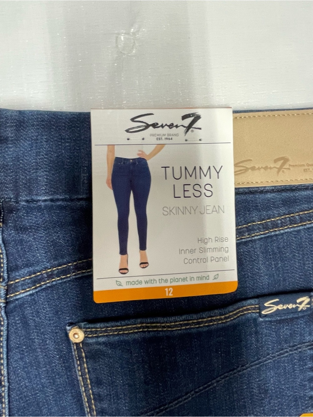 Seven7 Indigo Women's Skinny Jeans Sz:12 - Picture 5 of 6